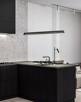 Danqiu Curated Iron & Glass Chandelier – side angled contour profile