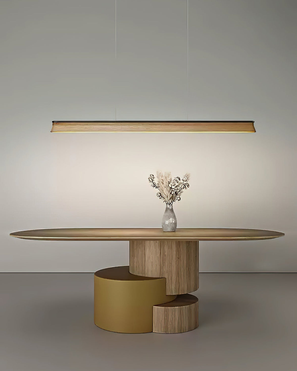 Danqiu Curated Iron & Glass Chandelier installed in residential dining space
