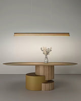 Danqiu Curated Iron & Glass Chandelier installed in residential dining space