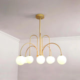 Delaney Curated Mouth-Blown Frosted Glass Chande – 8 heads ∅ 38.5 x H 31.5  Dia 98cm x H 80 finish configuration