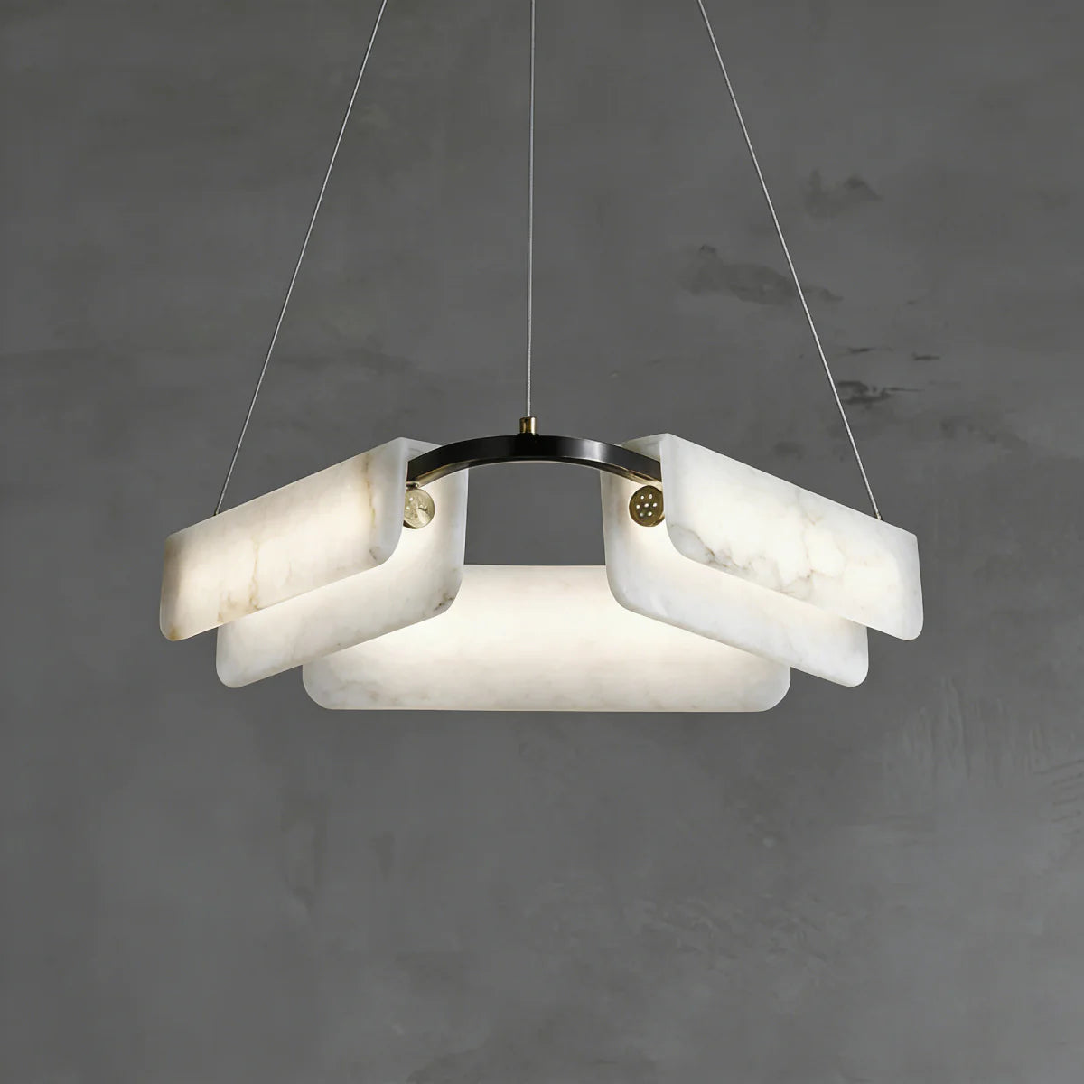 Spanish Alabaster Chandelier View 14 | Natural Spanish Alabaster Delia Chandelier | Wabi Sabi Lighting | JINSHE | JINSHE