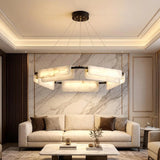 Spanish Alabaster Chandelier View 3 | Natural Spanish Alabaster Delia Chandelier | Wabi Sabi Lighting | JINSHE | JINSHE
