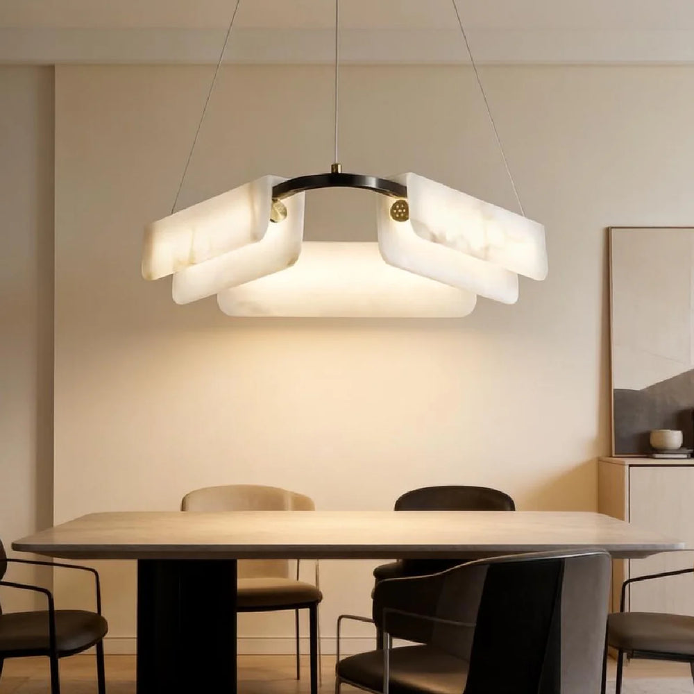 Delia Alabaster Curated Alabaster Chandelier