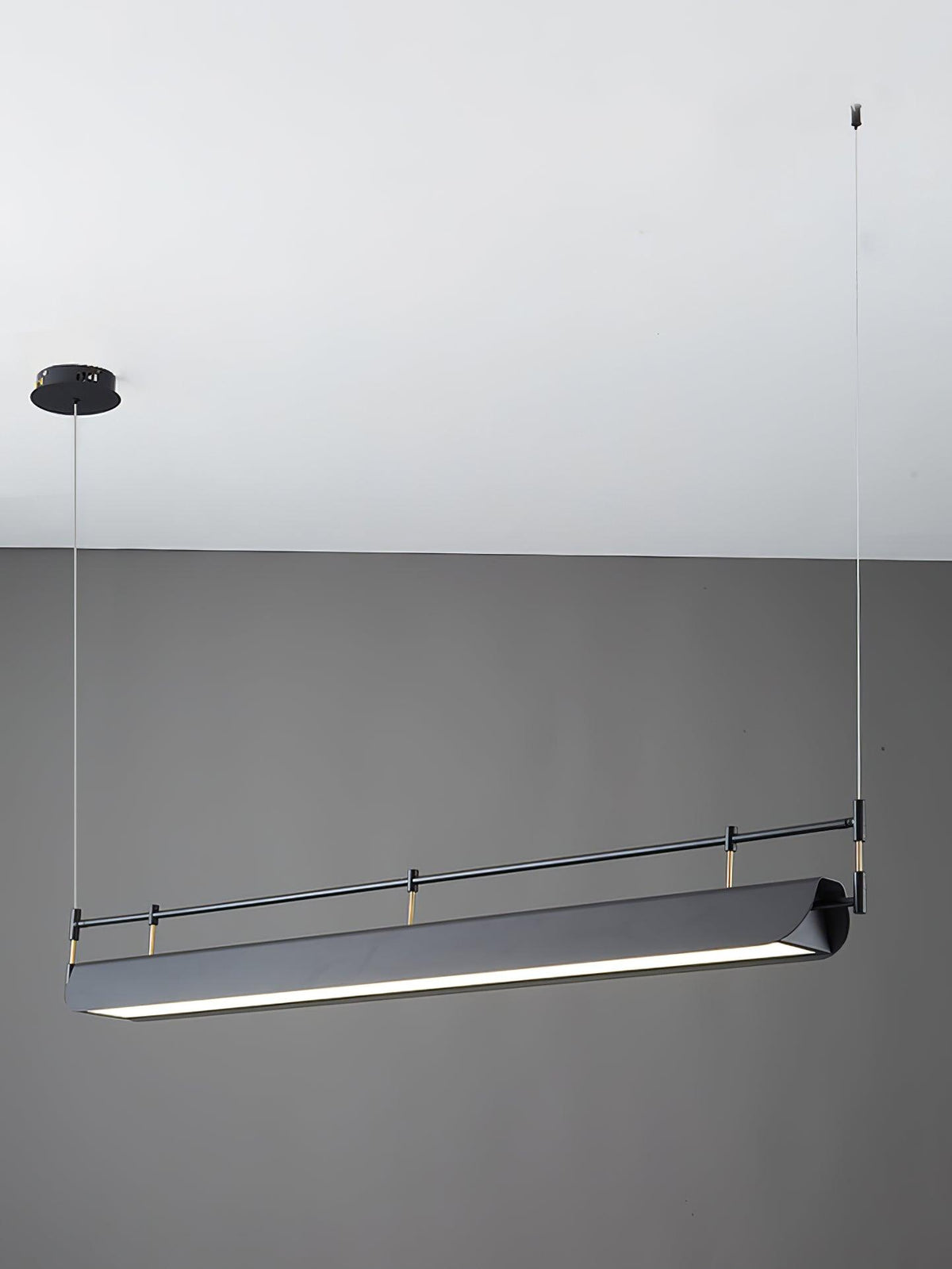 Dessau Curated Optical Acrylic Chandelier – unlit natural material contrast