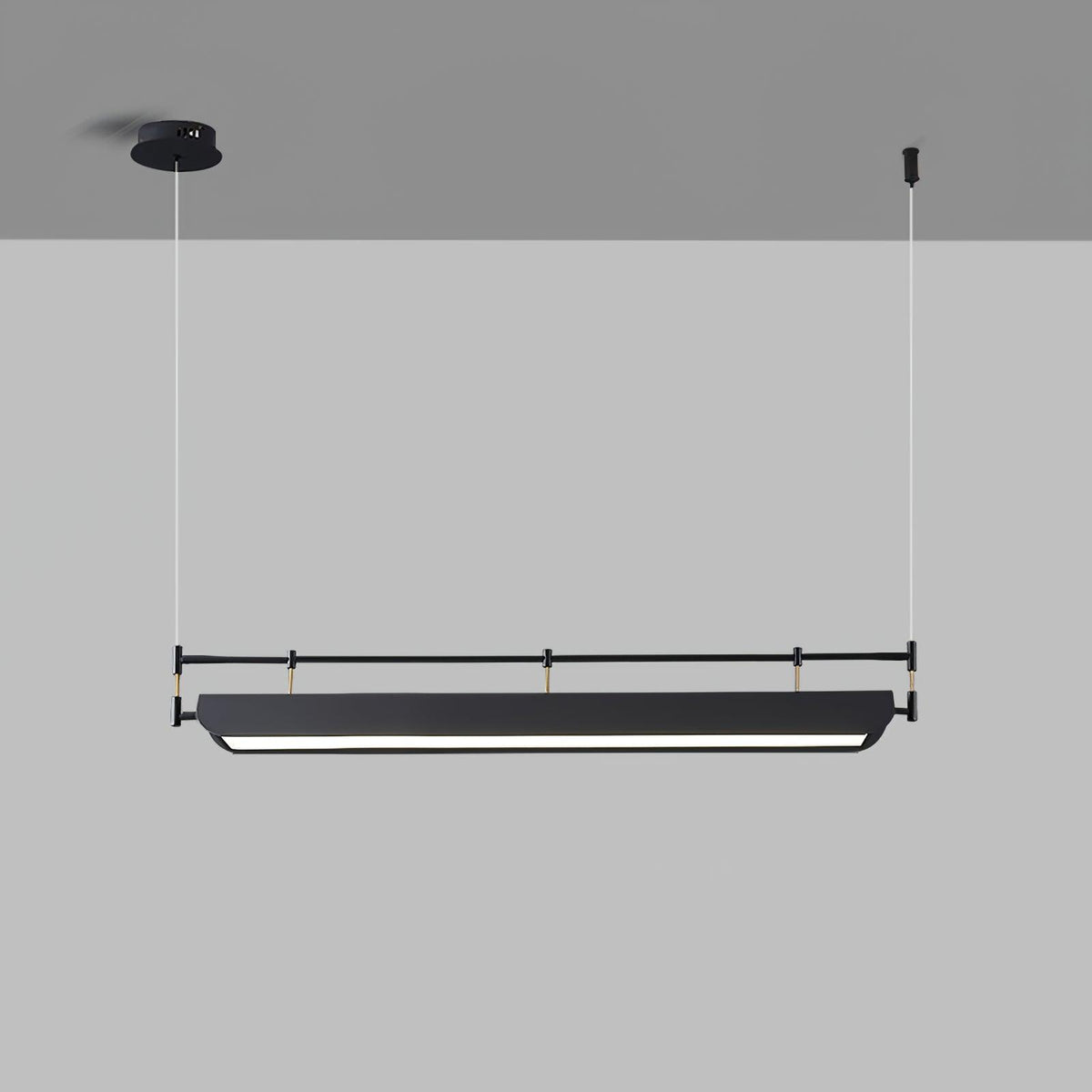 Dessau Curated Optical Acrylic Chandelier – architectural ceiling profile #1