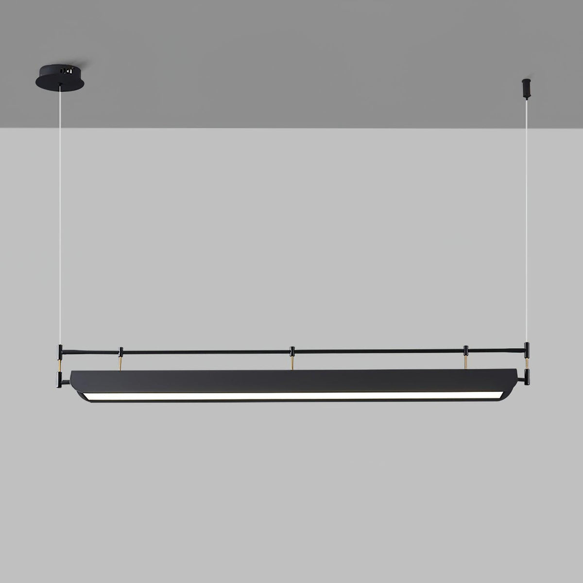 Dessau Curated Optical Acrylic Chandelier – L 31.5 x W 3.9 x H 59  L 80cm x W 10cm x finish configuration