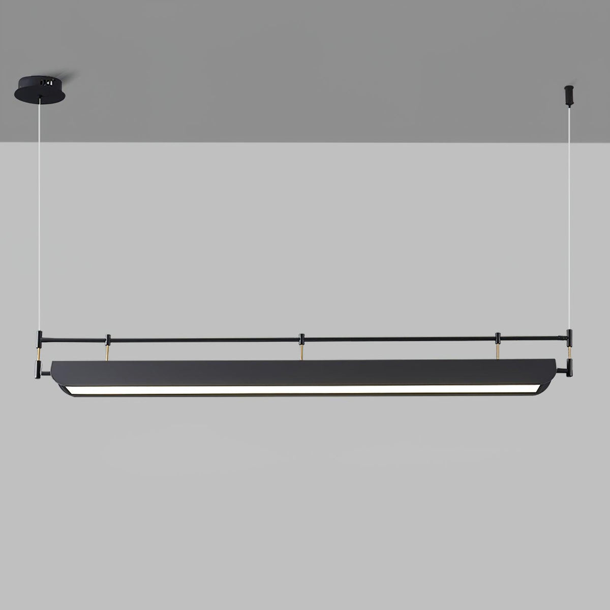 Dessau Curated Optical Acrylic Chandelier – L 39.4 x W 3.9 x H 59  L 100cm x W 10cm  finish configuration