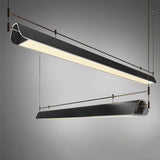 Dessau Curated Optical Acrylic Chandelier – spatial dining room perspective