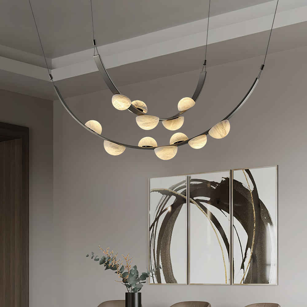Dew Drops Alabaster Curated Alabaster Chandelier