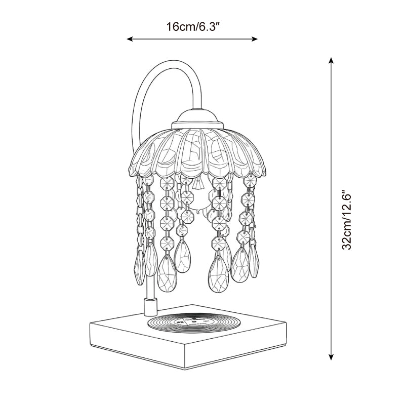 Dewlora Candle Warmer Curated Mouth-Blown Froste