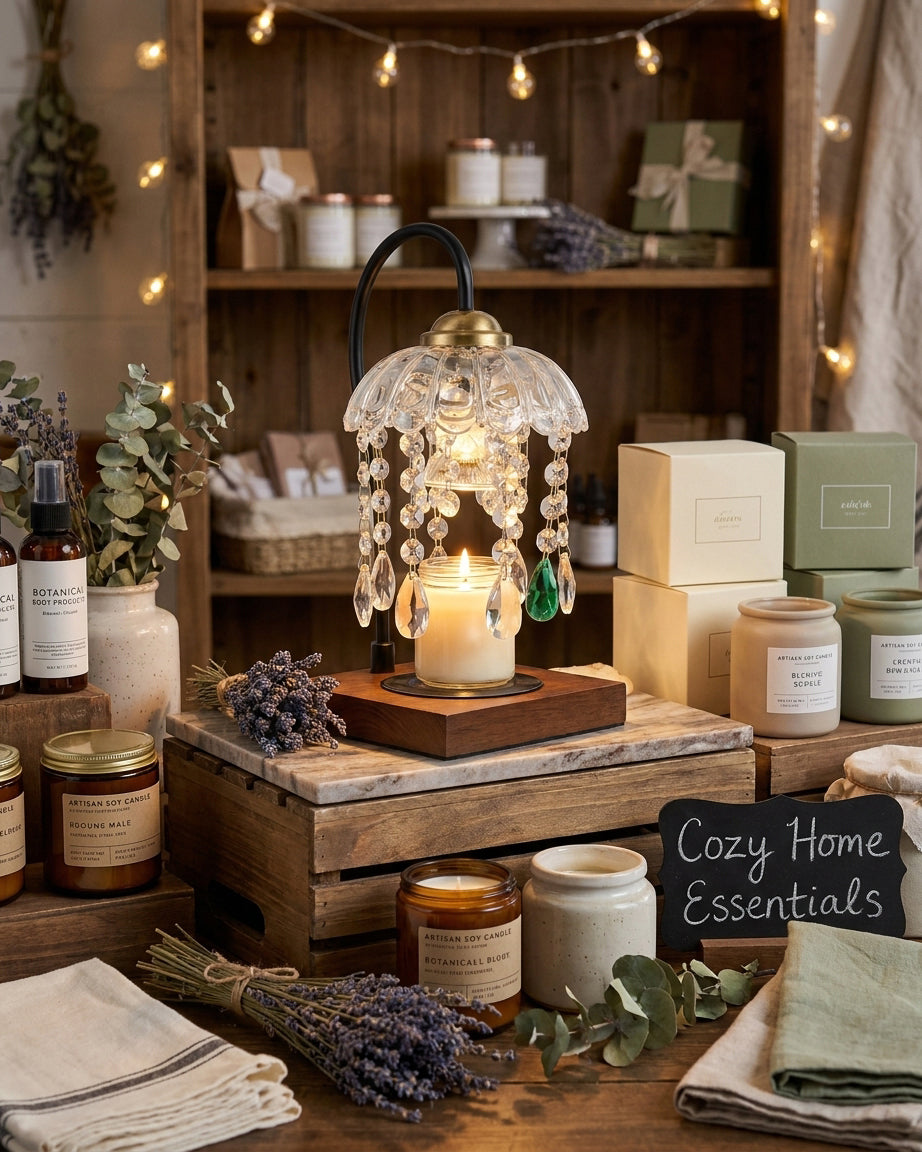 Dewlora Candle Warmer Curated Mouth-Blown Froste – dimensional scale reference