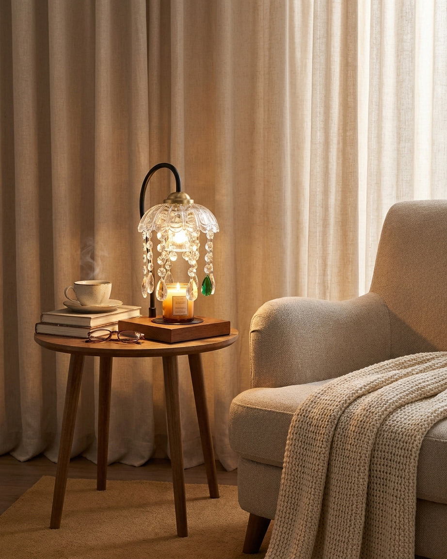 Dewlora Candle Warmer Curated Mouth-Blown Froste