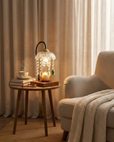 Dewlora Candle Warmer Curated Mouth-Blown Froste warm illuminated room view