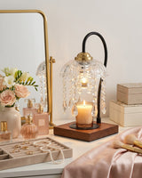 Mouth-Blown Frosted Glass craftsmanship detail on Dewlora Candle Warmer Curated Mouth-Blown Froste