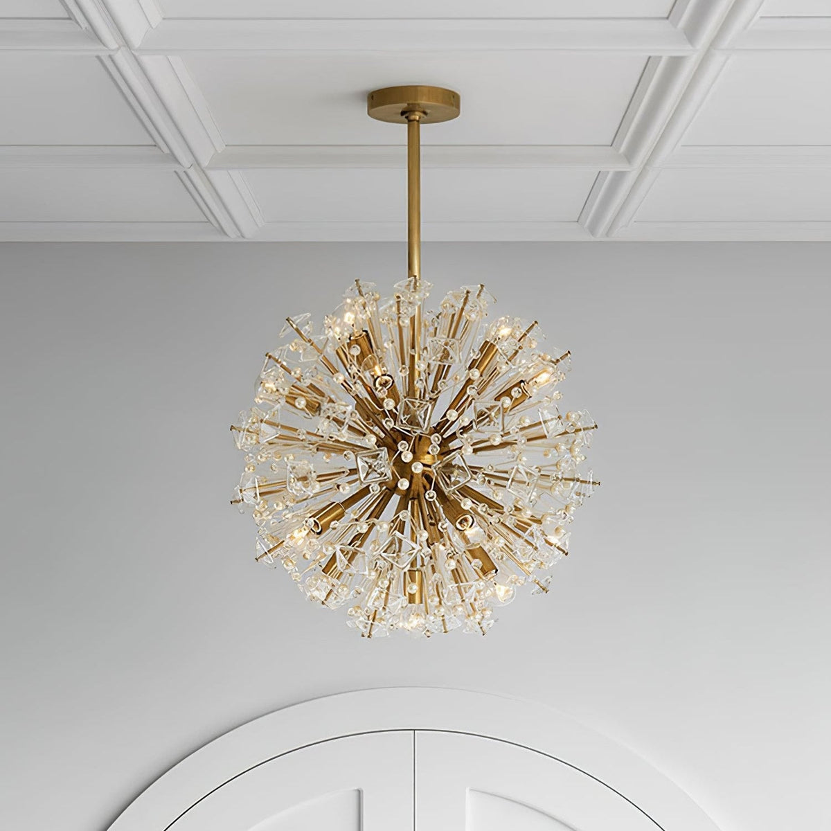 Dickinson Curated K9 Bohemian Crystal Chandelier – macro detail view