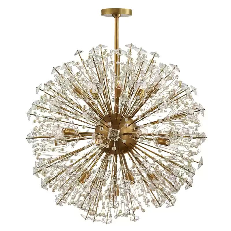 Dickinson Curated K9 Bohemian Crystal Chandelier – structural canopy joint detail #1