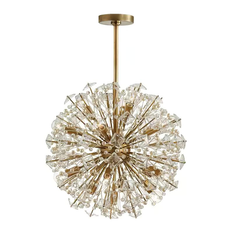 Dickinson Curated K9 Bohemian Crystal Chandelier – dimensional scale reference #1