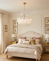 Amelisse Curated Mouth-Blown Frosted Glass Chand – architectural ceiling profile