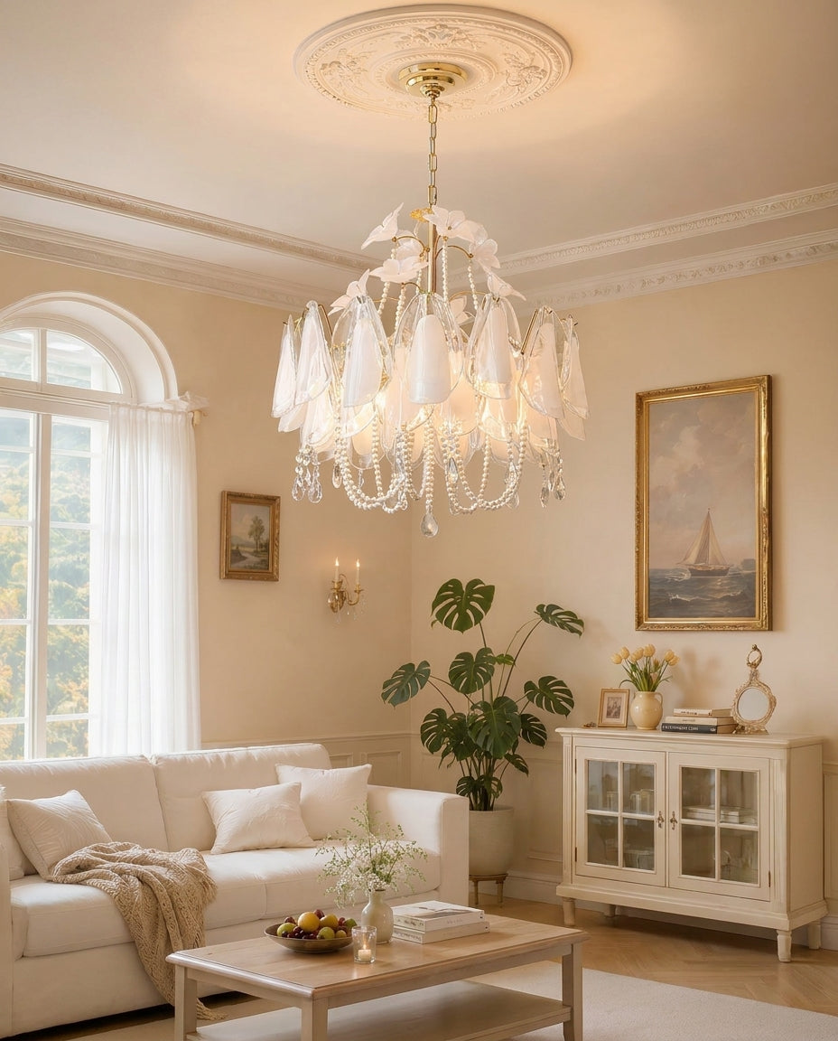 Amelisse Curated Mouth-Blown Frosted Glass Chand
