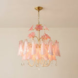 Amelisse Curated Mouth-Blown Frosted Glass Chand – 8 Heads Dia 58cm x H 64cm ∅ 22.8 x finish configuration #1