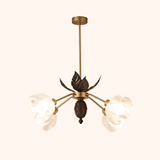 Anavine Curated Optical Acrylic Chandelier – 4 Heads Dia 50cm x H 38cm  ∅ 19.6 x H 14 finish configuration