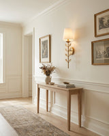 Aurevine Curated Alabaster Wall Sconce – structural canopy joint detail