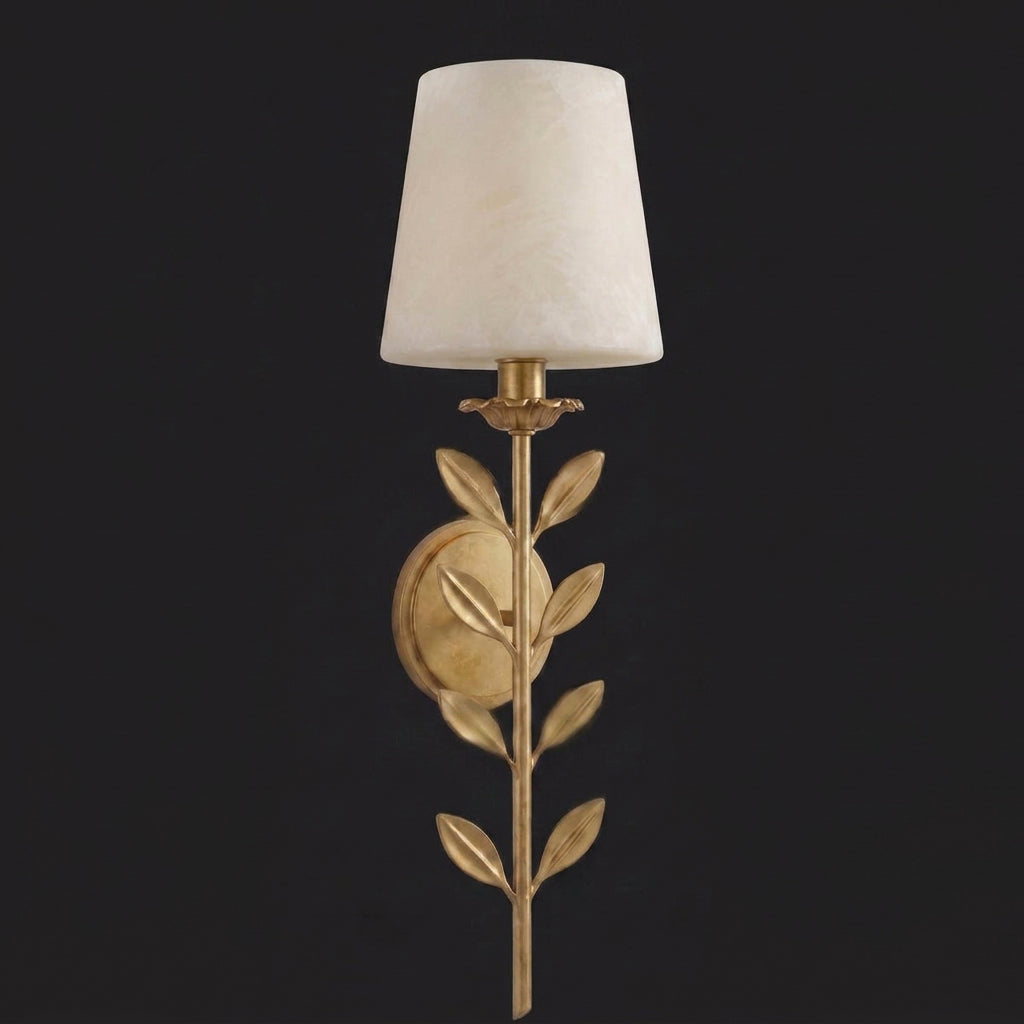 Aurevine Curated Alabaster Wall Sconce – W 15cm × H 50cm  W 5.9 × H 19.6 finish configuration