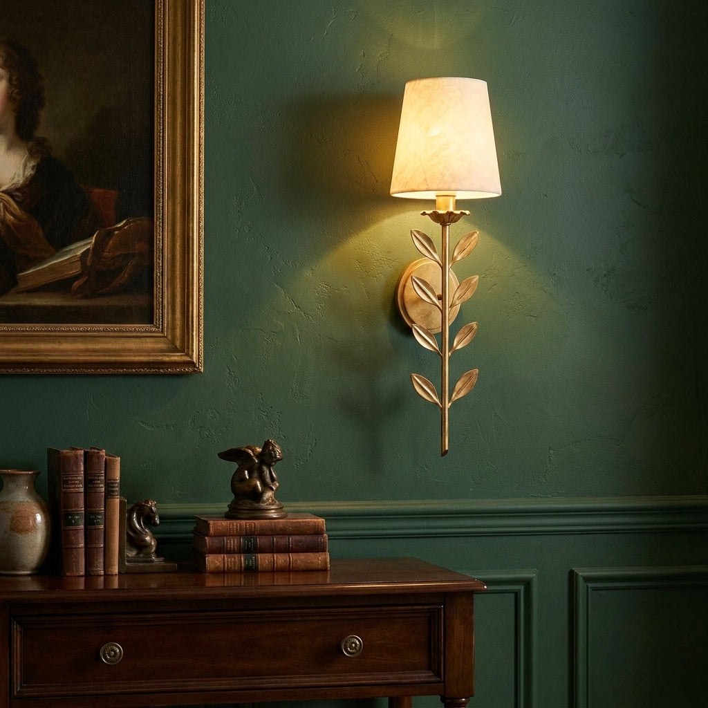 Alabaster craftsmanship detail on Aurevine Curated Alabaster Wall Sconce