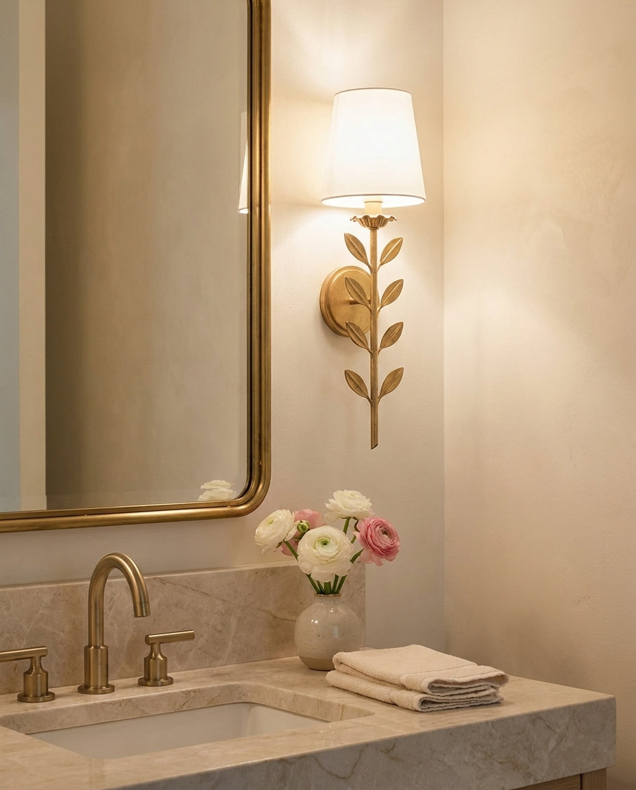 Aurevine Curated Alabaster Wall Sconce – illuminated warm ambiance setting