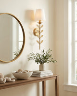 Aurevine Curated Alabaster Wall Sconce – handcrafted surface texture
