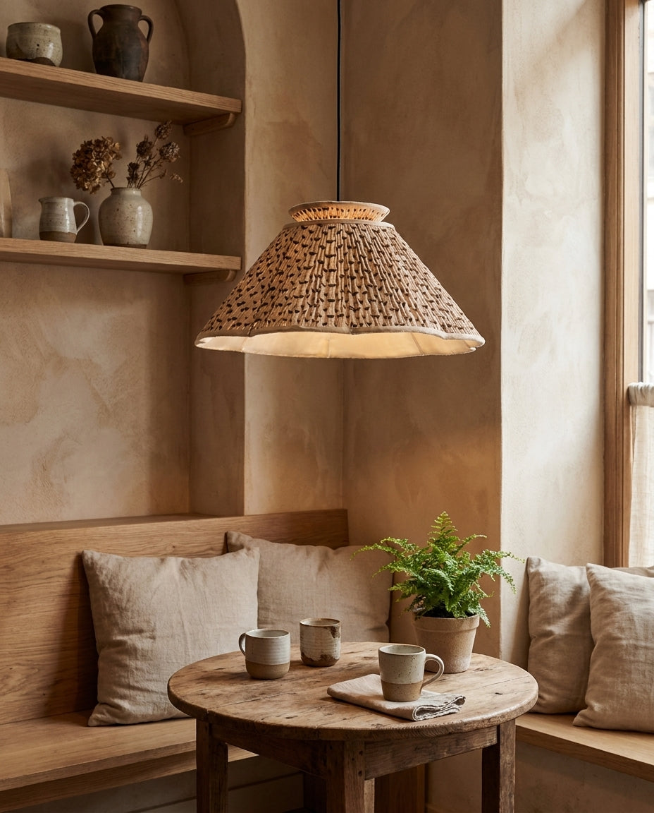 Belladine Curated Finished Iron Pendant Light – structural canopy joint detail