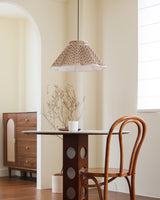 Belladine Curated Finished Iron Pendant Light – spatial dining room perspective