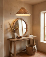 Belladine Curated Finished Iron Pendant Light – dimensional scale reference