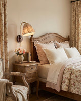 Belladine Curated Solid Brass Wall Sconce installed in residential dining space