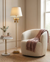 Bellavine Floor Curated Solid Brass Floor Lamp – macro detail view