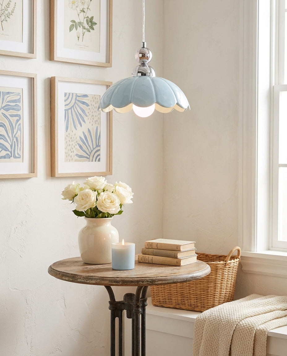 Bellmere Curated Solid Brass Pendant Light – structural canopy joint detail