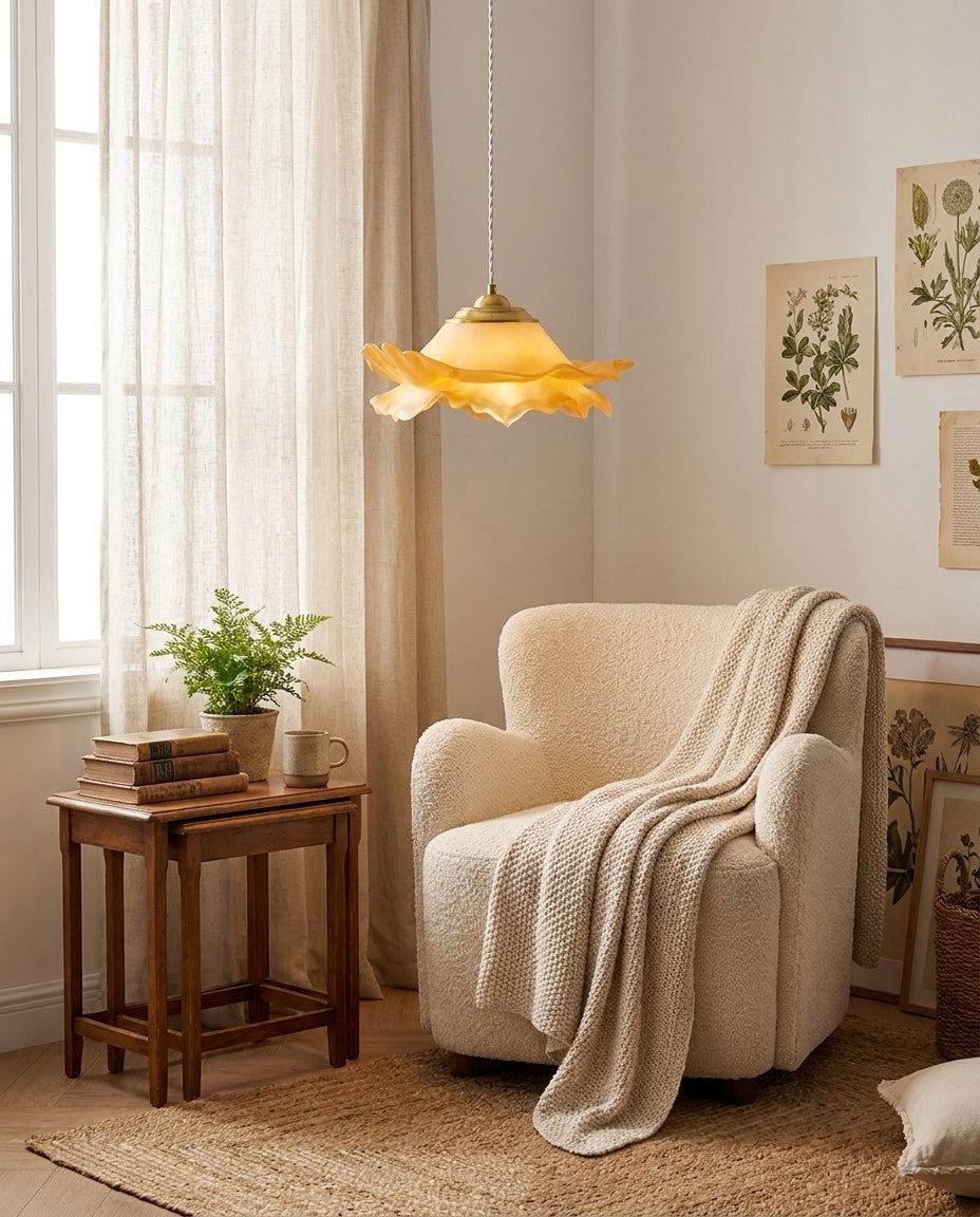 Blushveil Curated Solid Brass Pendant Light