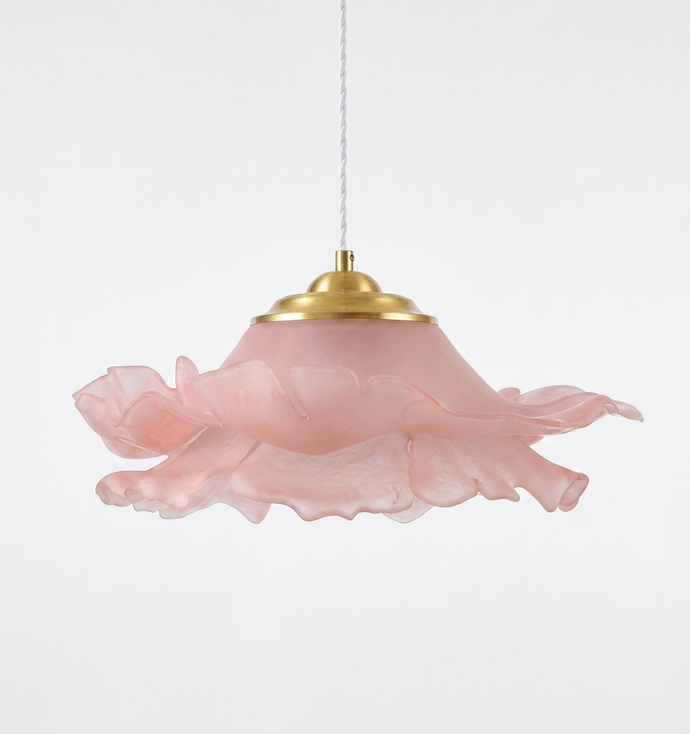 Blushveil Curated Solid Brass Pendant Light – handcrafted surface texture #1
