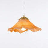 Blushveil Curated Solid Brass Pendant Light – Model B ∅ 15.7 x H 4.7  Sunset Orange finish configuration