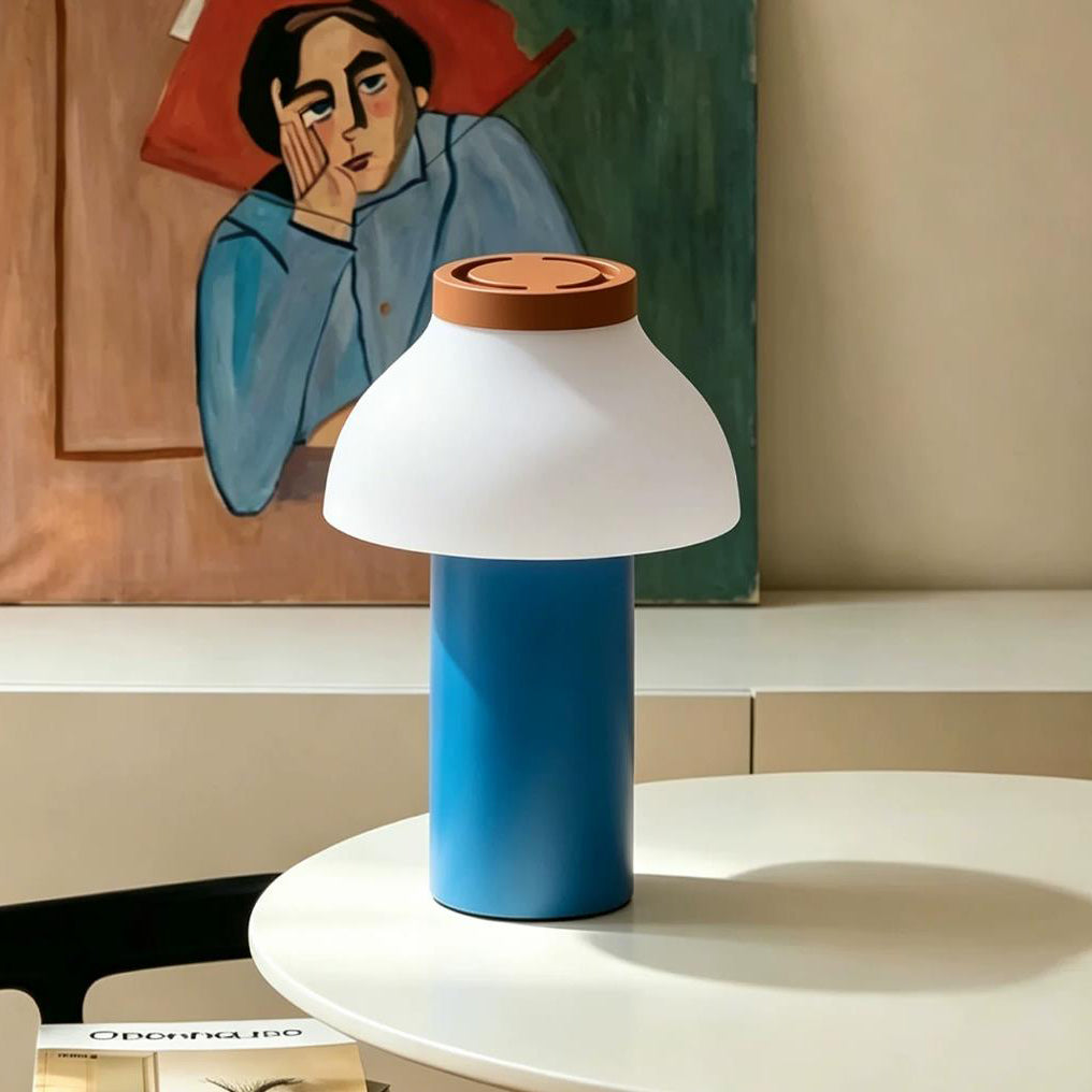 Whitby Curated Iron & Glass Table Lamp installed in residential dining space