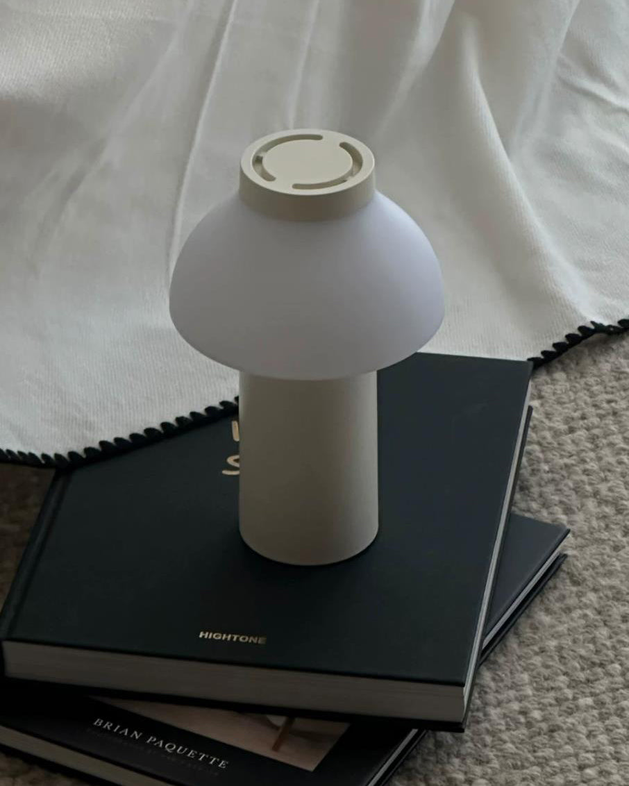 Whitby Curated Iron & Glass Table Lamp – handcrafted surface texture
