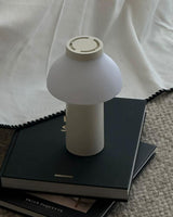 Whitby Curated Iron & Glass Table Lamp – handcrafted surface texture