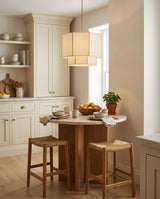 Cadrelis Curated Iron & Glass Pendant Light – unlit natural material contrast
