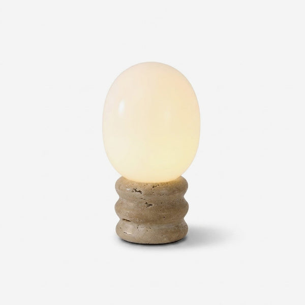 Calder Curated Yellow Travertine Table Lamp