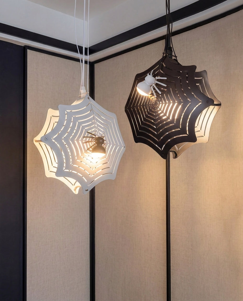 Calvix Curated Finished Iron Pendant Light installed in residential dining space