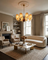 Solid Hardwood craftsmanship detail on Calyven Curated Solid Hardwood Chandelier