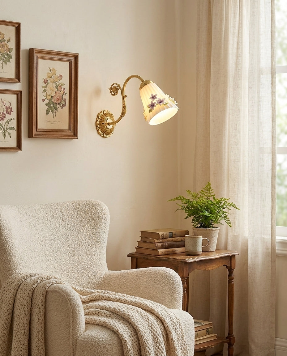 Camellia Curated Solid Brass Wall Sconce