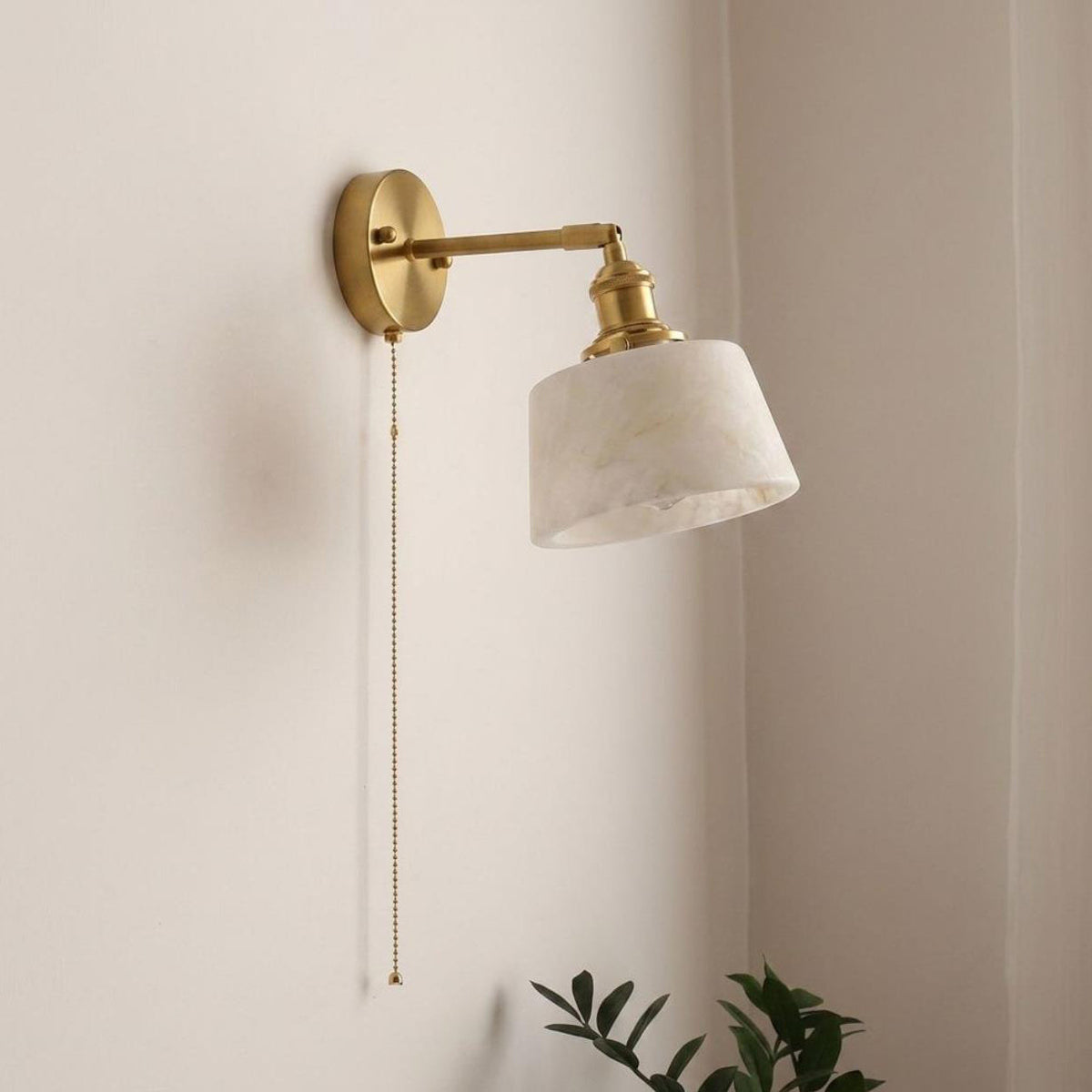 Cavella Alabaster Curated Alabaster Wall Sconce – W 15cm x H 15.5cm  W 5.9 x H 6.1 finish configuration