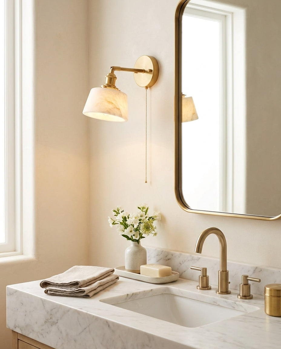 Cavella Alabaster Curated Alabaster Wall Sconce