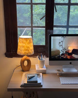 Cavren Curated Solid Brass Table Lamp – structural canopy joint detail